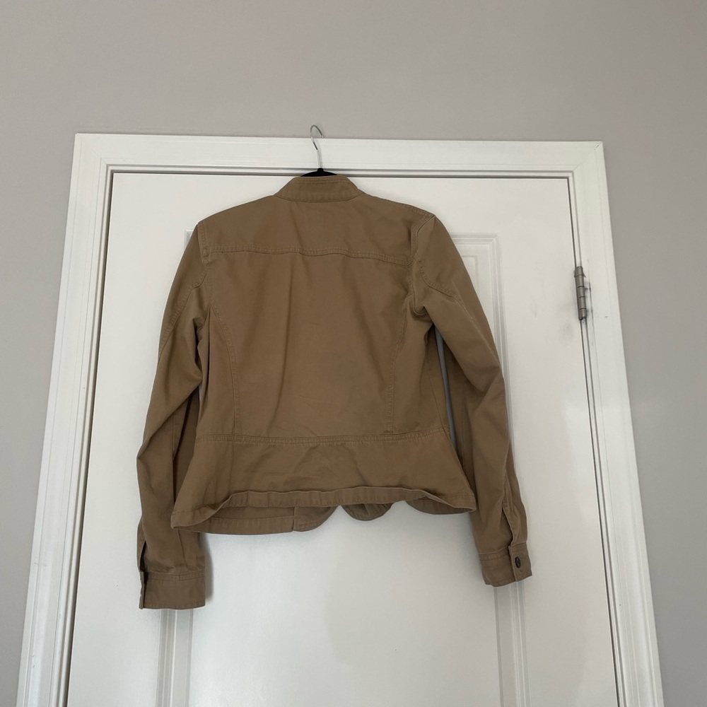 Chaps Womenβs Brown Button Down Cotton Jacket - Picture 7 of 8